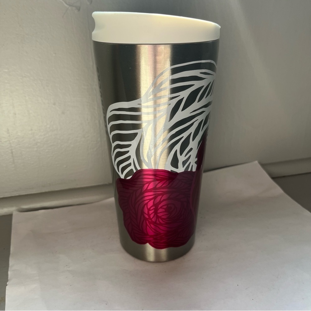 2014 Starbucks ROSE Thermos Tumbler 16oz  - rare and collectible - Picture 8 of 12
